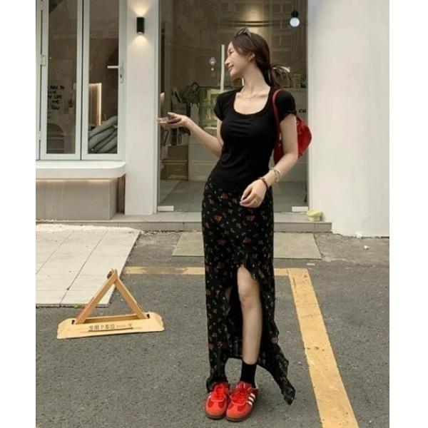 ロング スカート アシンメトリー・ロングスカート