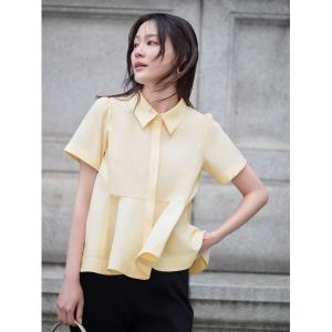 ブラウス シャツ 「LUMISHADE」ペプラムシャツ／ウォッシャブル・UVカット・防シワ・接触冷感 レディース