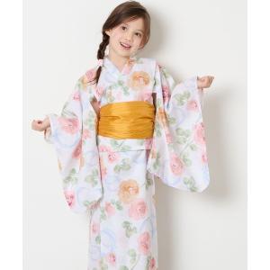 浴衣 「120-130」「WEB限定/2点セット/綿100％」簡単に着られるワンピース浴衣・兵児帯 キッズ 子供 女の子