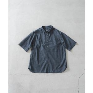 シャツ 半袖 コットンクラフトワッシャーBDプルオーバー半袖シャツ メンズ