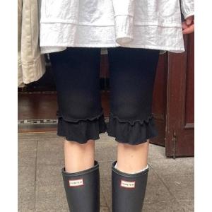 パンツ リブフリルカプリレギンスパンツ レディース