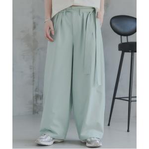 ワイドパンツ スラックス Belted Slacks Wide Pants / ベルト付きワイドパンツ スラックス メンズ レディース ユニセックス メンズ レディース