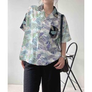 ブラウス シャツ ◯アロハ 開衿シャツ「UNISEX ITEM」 レディース