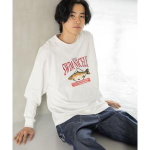 「niko and...」 長袖Tシャツ MEDIUM オフホワイト メンズ