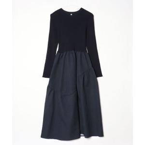 「coca（coca）」 ドッキングワンピース M ネイビー レディース