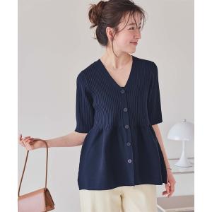 「titivate」 半袖ニット S ネイビー レディース