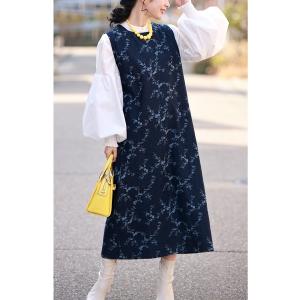 「CAWAII」 ノースリーブワンピース L〜LL ブルー レディース