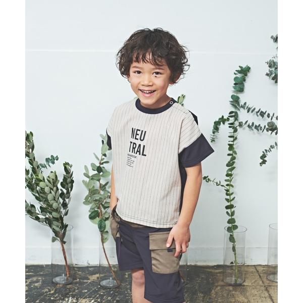 tシャツ コットンリネンミドルワイドTシャツ キッズ 子供服 男の子 女の子
