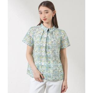 ブラウス シャツ 半袖 「LIBERTY」ORCHARD プルオーバーブラウス レディース
