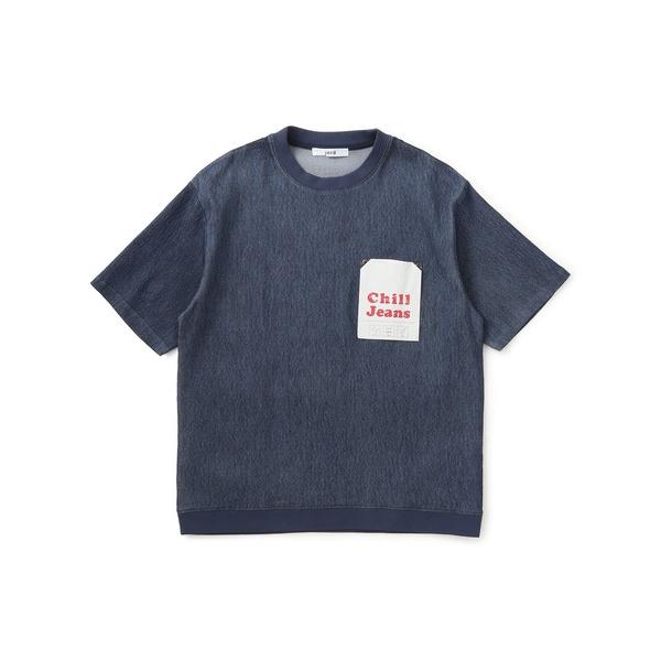 tシャツ チルジーンズリベットポケットプルオーバー/セットアップ対応/軽量 メンズ