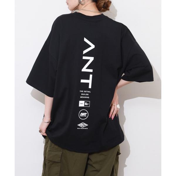 tシャツ ヘビーウエイト　ワイドシルエット　ANT　ブラシ刺繍　半袖　TEE メンズ レディース