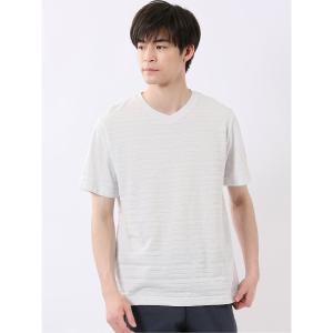 tシャツ 「綿混」タカキュー ポップコーン ボーダー Vネック 半袖 Tシャツ メンズ｜ZOZOTOWN Yahoo!店