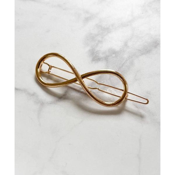 ヘアクリップ YU-KA:エイトシェイプメタルバレッタ Eight-shaped metal bar...
