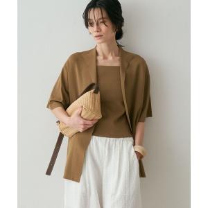 ジャケット テーラードジャケット 「接触冷感・セットアップ対応」レーヨンストレッチニットジャケット　夏服　オフィスカジュアル　きれいめ　羽織り