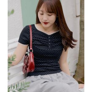 tシャツ 半袖 大人気に付き新色追加！小花レーストップス レディース