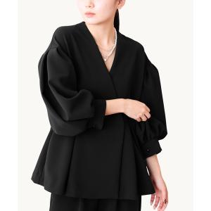 喪服 セレモニースーツ スーツ 入園式 Ranerrhラネリ　ボリュームスリーブフォーマルジャケット　「喪服・礼服」「入卒式・入学式・卒業式」「セットアッ…