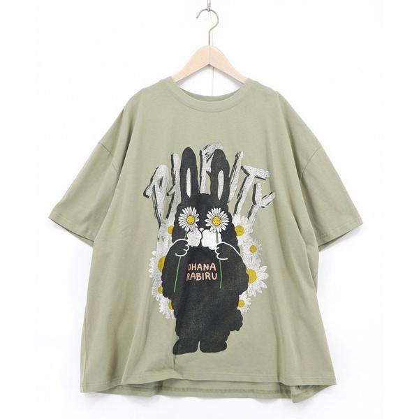 tシャツ 362102：春を告げるお花ラビルTシャツ レディース メンズ