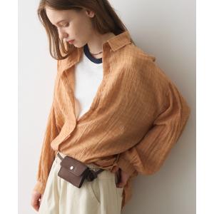 ブラウス シャツ airy sheer over shirt / エアリーシアーオーバーシャツ レディース