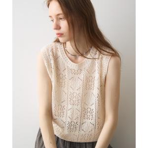 ニット セーター pattern knit vest / パターンニットベスト レディース
