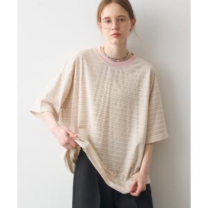 tシャツ 半袖 half sleeve over border T / ハーフスリーブオーバーボーダーT レディース
