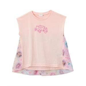 tシャツ 「名探偵プリキュア！」後ろ切替総柄シフォンプリントTシャツ キッズ 子供服 女の子