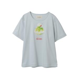 tシャツ かき氷プリントカットソー レディース