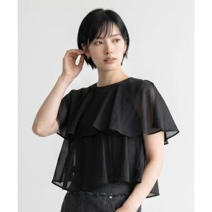 ブラウス シャツ 「R」「qout」ラウンドネックティアードブラウス レディース