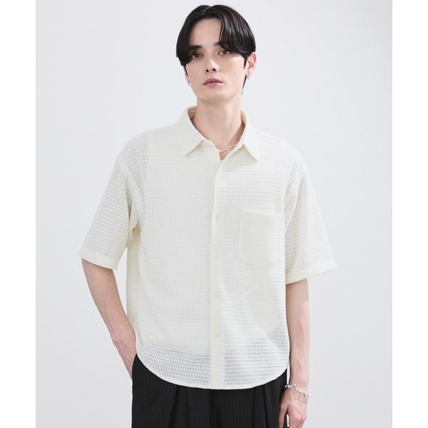 シャツ 半袖 「LUENNA」Openwork Half Sleeve Regular Collar...