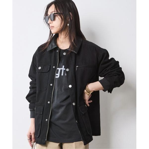 「CHIC STYLE」 ミリタリージャケット 3L ブラック レディース