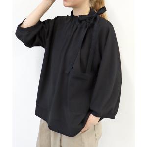 「haupia」 7分袖カットソー MEDIUM ブラック レディース