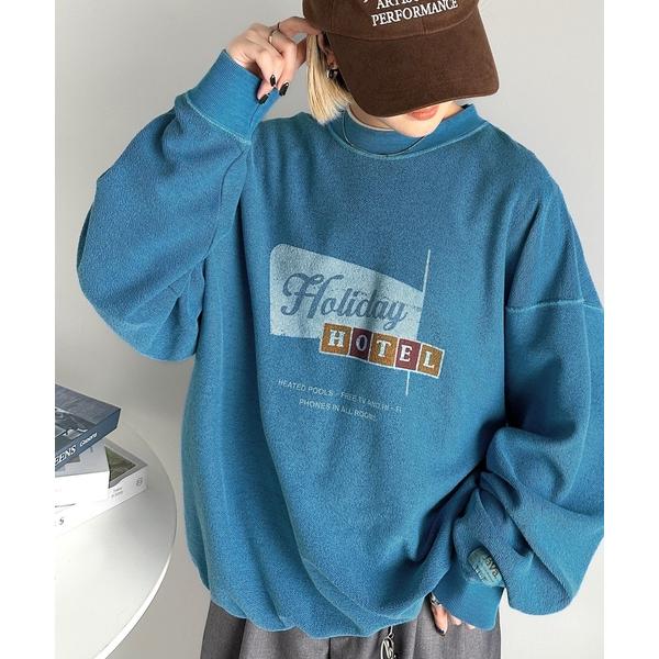 「Java」 スウェットカットソー LARGE ブルー メンズ