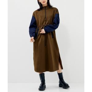 「A + TOKYO」 長袖ワンピース 1 ブラウン レディース