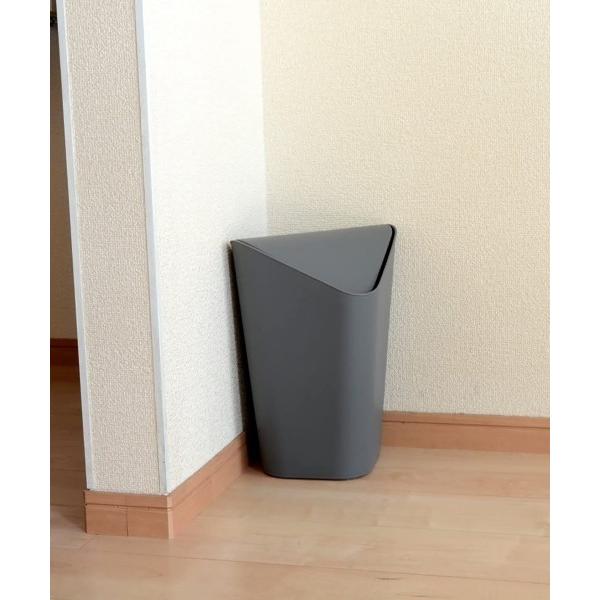 ゴミ箱 ダストボックス Umbra/コーナーカン ゴミ箱 チャコール