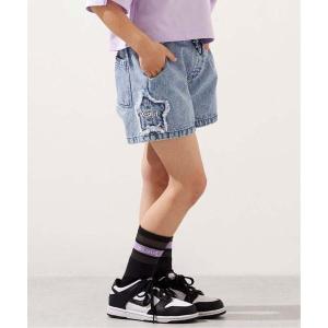 パンツ 星パッチ デニムショートパンツ キッズ 子供服 女の子