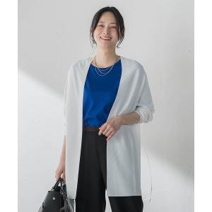 カーディガン ストレッチ着流しカーディガン レディース