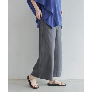 ワイドパンツ パンツ 「接触冷感」ひんやりクロップドワイドパンツ「プチ・プラスサイズあり」 レディース