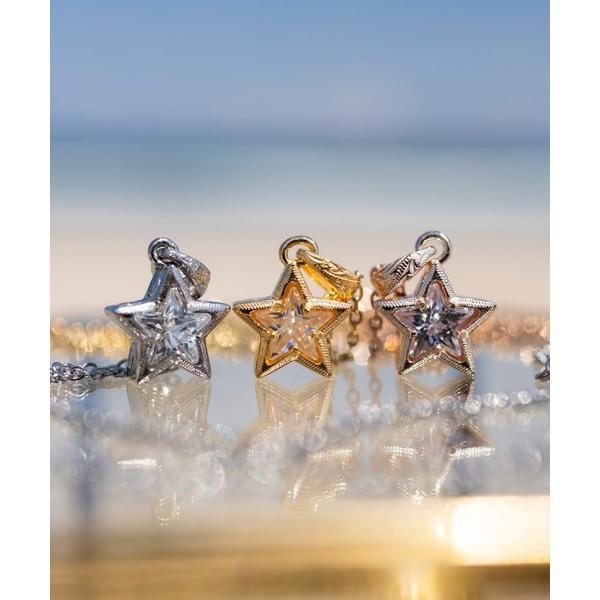 アレルギー対応 ネックレス star CZ necklace/「ハワイアンジュエリー」「サージカルス...