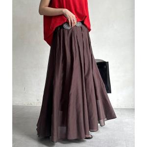 ロング スカート テンセルタックギャザースカート