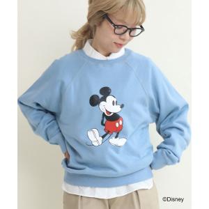 トレーナー スウェット ミッキー/プリント クルーネックスウェット レディース