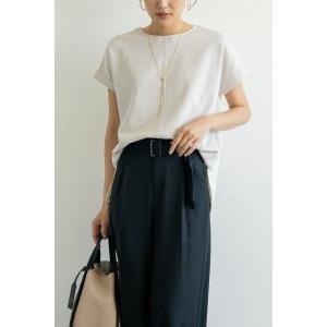 tシャツ バックチャーム付きカットソー レディース