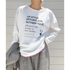 tシャツ ジョーゼットロゴロンT レディース