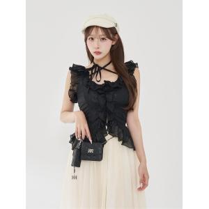 Darich（ダーリッチ） チェックリボンオフショルダートップス