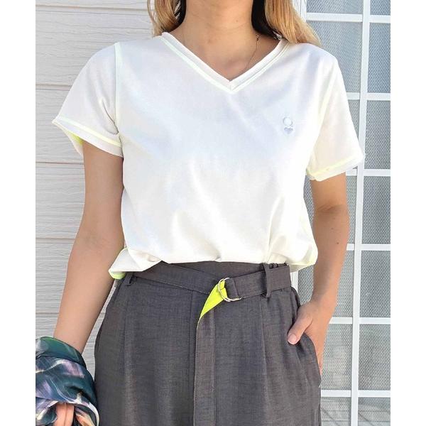 tシャツ Airlyポイント刺繍デイリーT レディース
