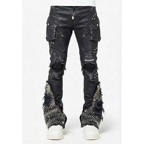 ジーンズ GUAPI/グアピ/Black Coffin Arc Waxed Denim メンズ レデ...