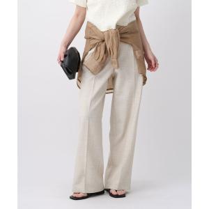 ワイドパンツ スラックス パンツ 「NOAHL」センタープレスワイドパンツ レディース
