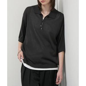ポロシャツ 半袖 「Alfred Alex」Dry Touch Skipper Knit Polo / コンパクトフィット スキッパーニットポロシャツ メンズ レディース