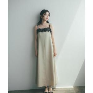 ワンピース レーストリムキャミワンピース