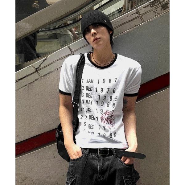 tシャツ クロップマッスルフィットリンガーアーカイブTシャツ メンズ レディース