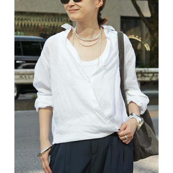 リネンシャツ ブラウス シャツ *LINEN WASH CACHE シャツ レディース