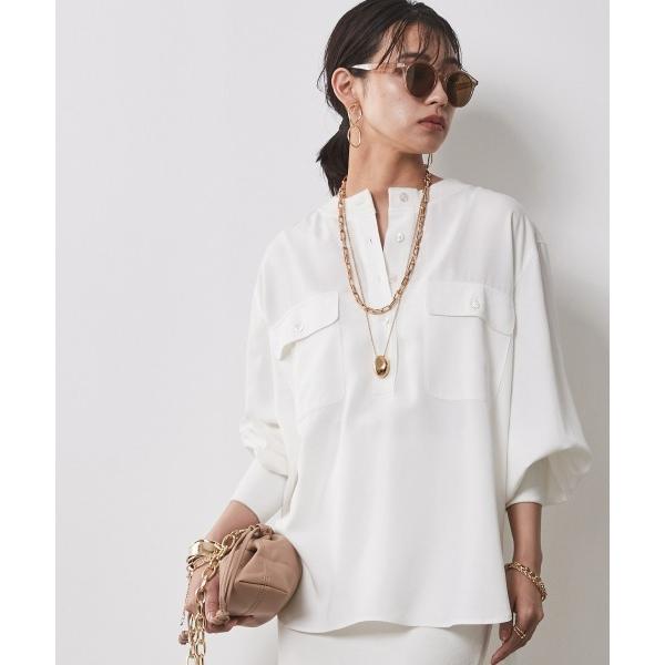 「CHIC STYLE」 長袖ブラウス 5L オフホワイト レディース